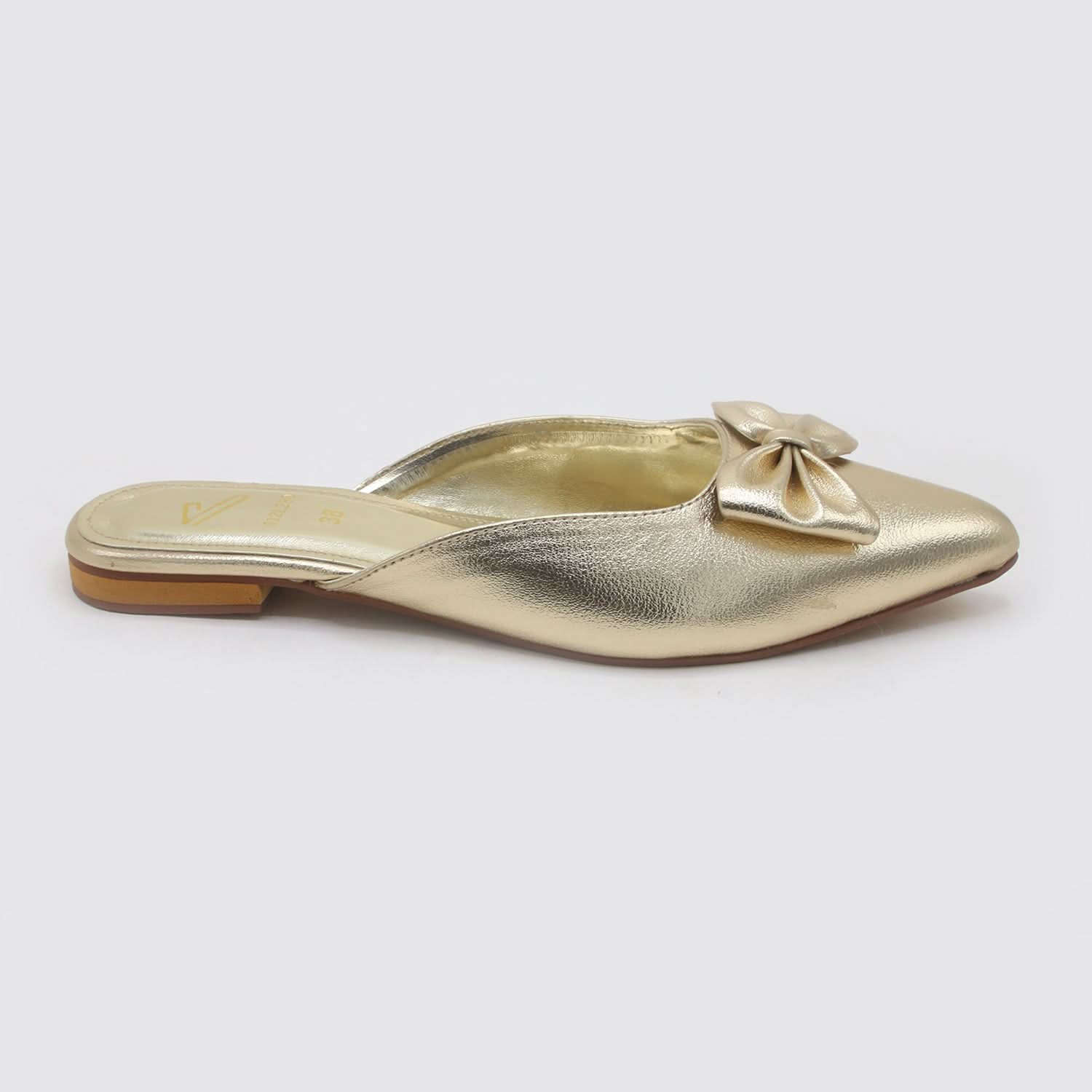 Women's Backless Pump - Golden, Women Backless Pumps, Chase Value, Chase Value