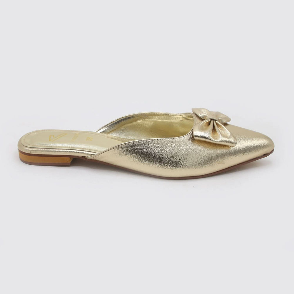 Women's Backless Pump - Golden, Women Backless Pumps, Chase Value, Chase Value