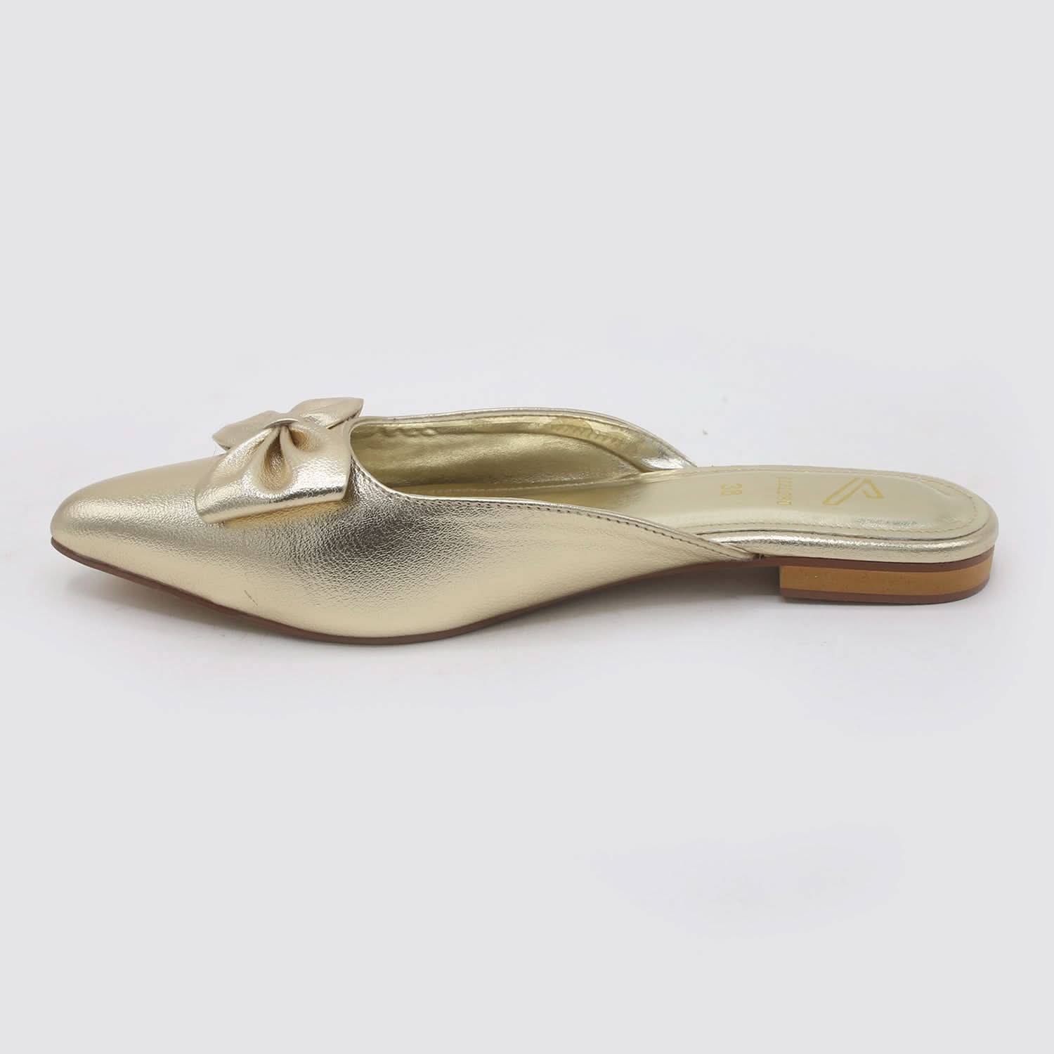 Women's Backless Pump - Golden, Women Backless Pumps, Chase Value, Chase Value