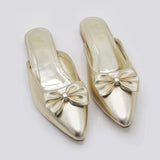 Women's Backless Pump - Golden, Women Backless Pumps, Chase Value, Chase Value