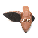 Women's Backless Pump - Mustard, Women Backless Pumps, Chase Value, Chase Value