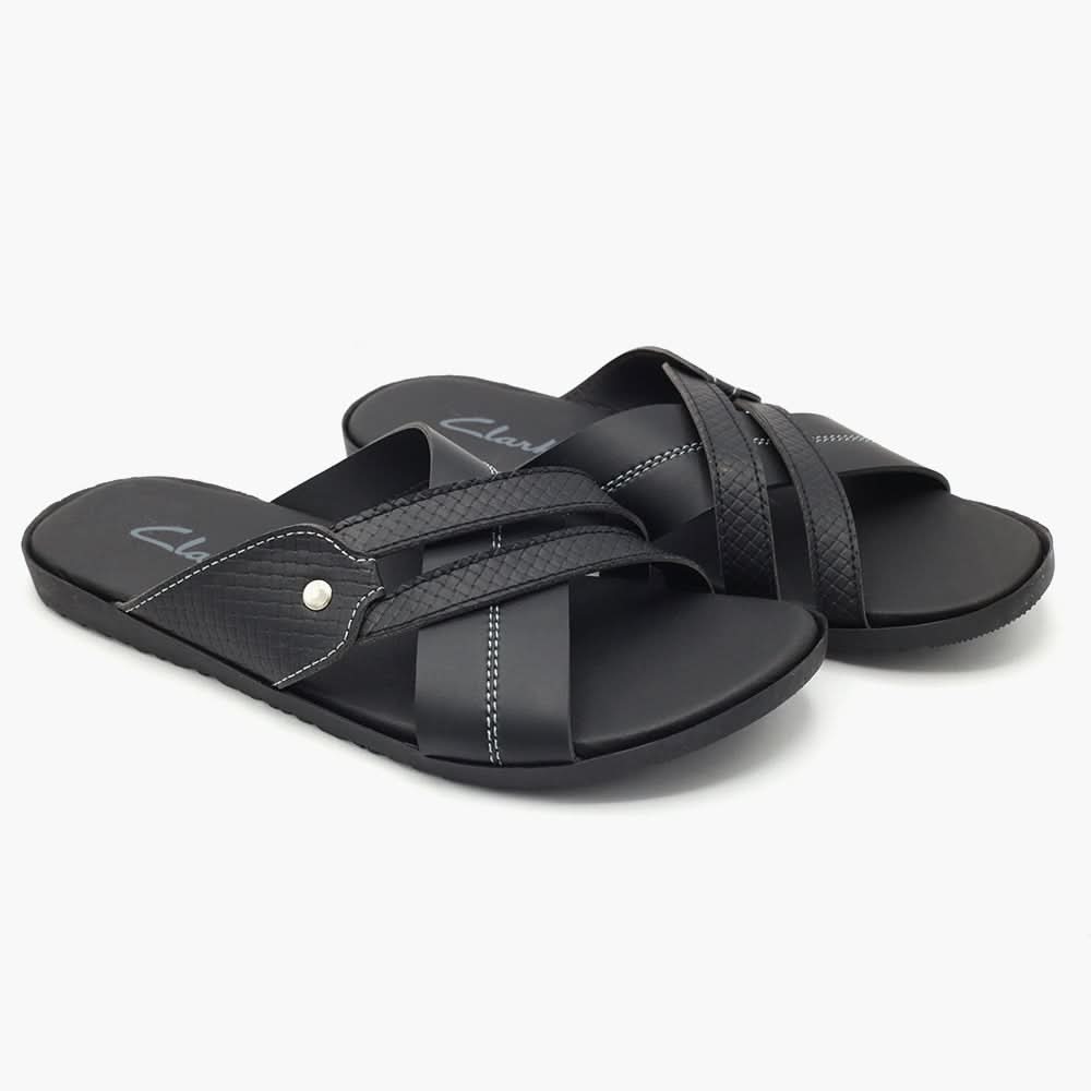 Men's Slipper - Black, Men's Slippers, Chase Value, Chase Value