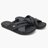 Men's Slipper - Black, Men's Slippers, Chase Value, Chase Value