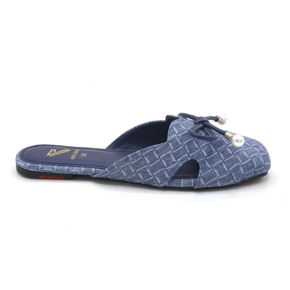 Women's Backless Pump - Navy, Women Backless Pumps, Chase Value, Chase Value