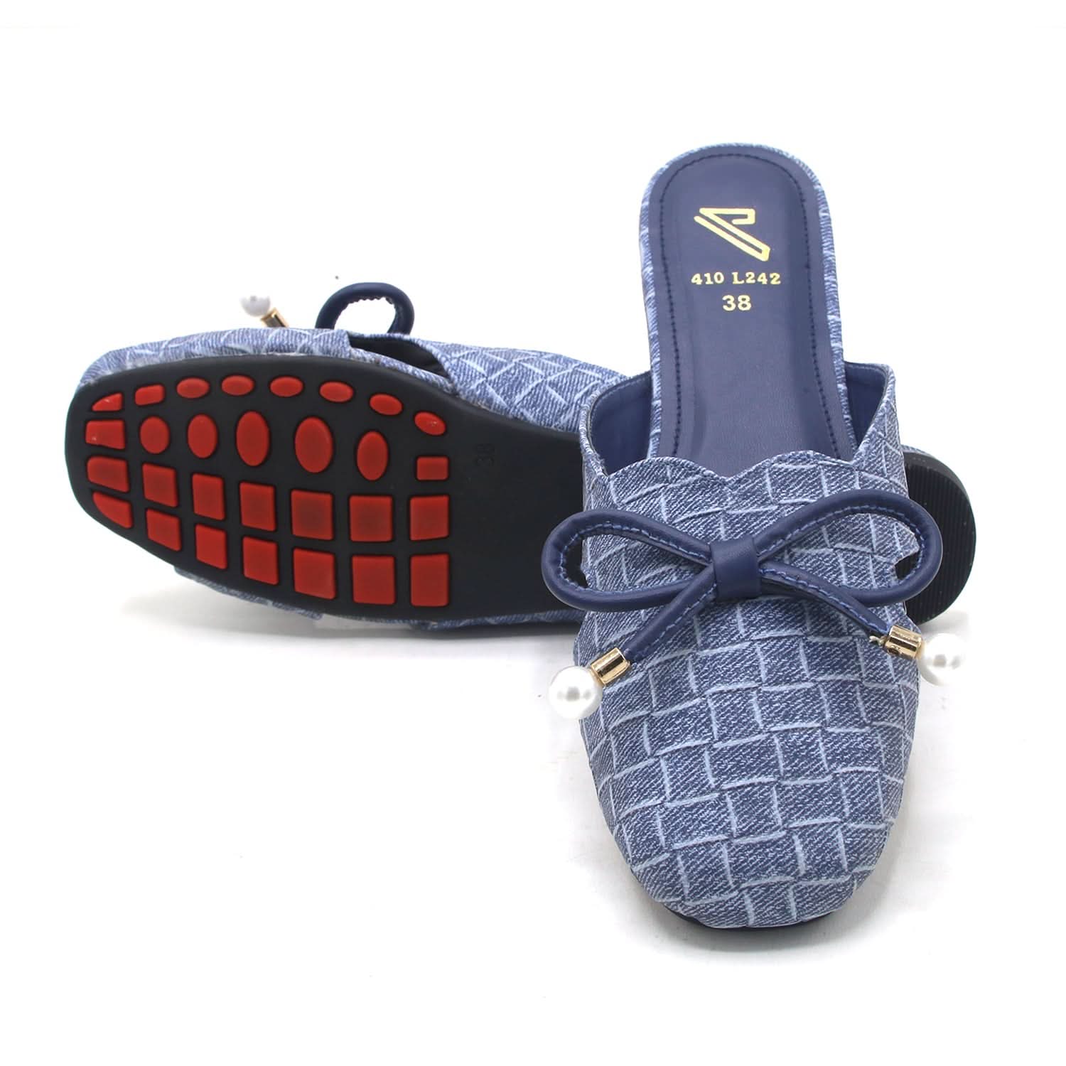 Women's Backless Pump - Navy, Women Backless Pumps, Chase Value, Chase Value