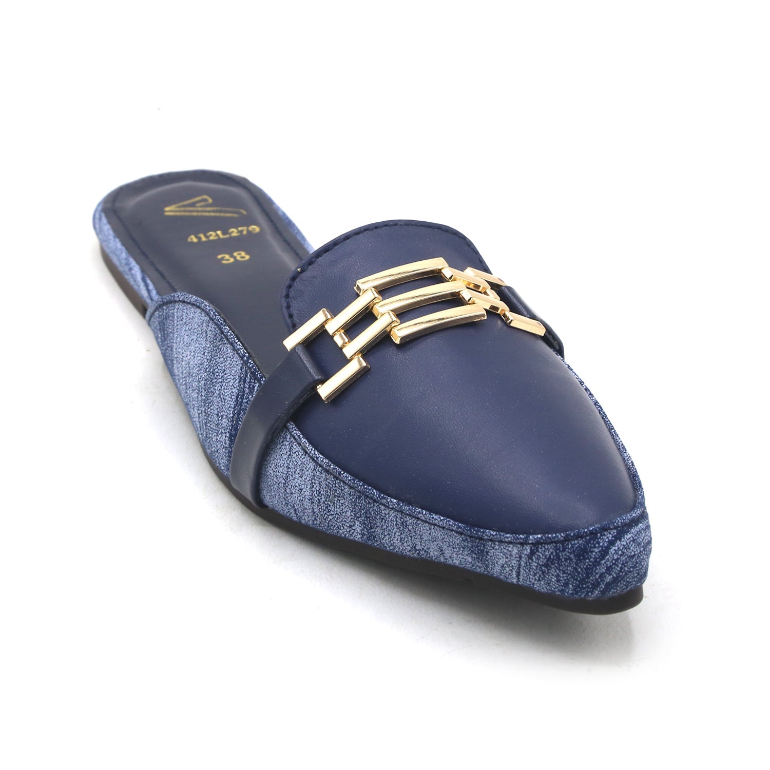 Women's Backless Pump - Navy, Women Backless Pumps, Chase Value, Chase Value