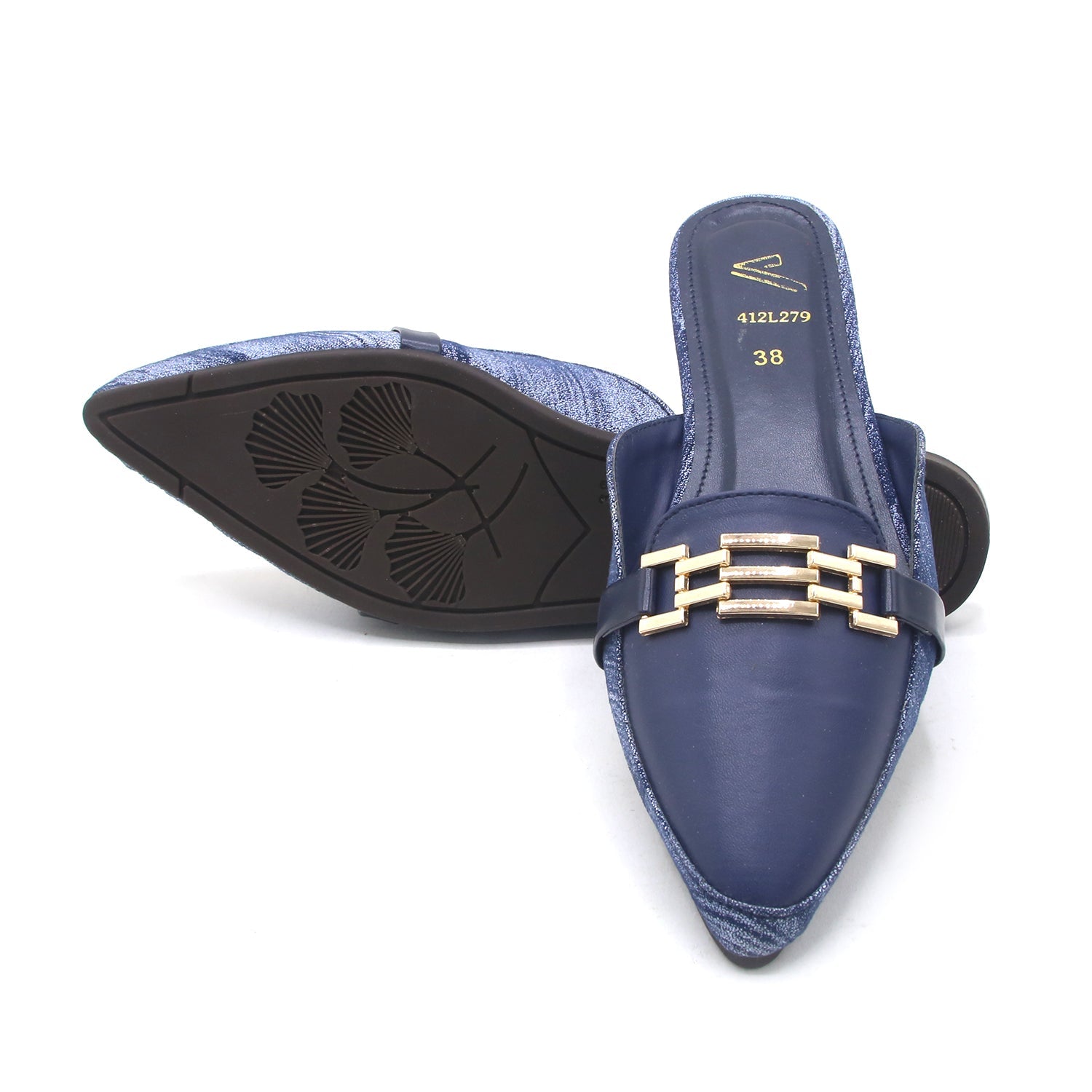 Women's Backless Pump - Navy, Women Backless Pumps, Chase Value, Chase Value