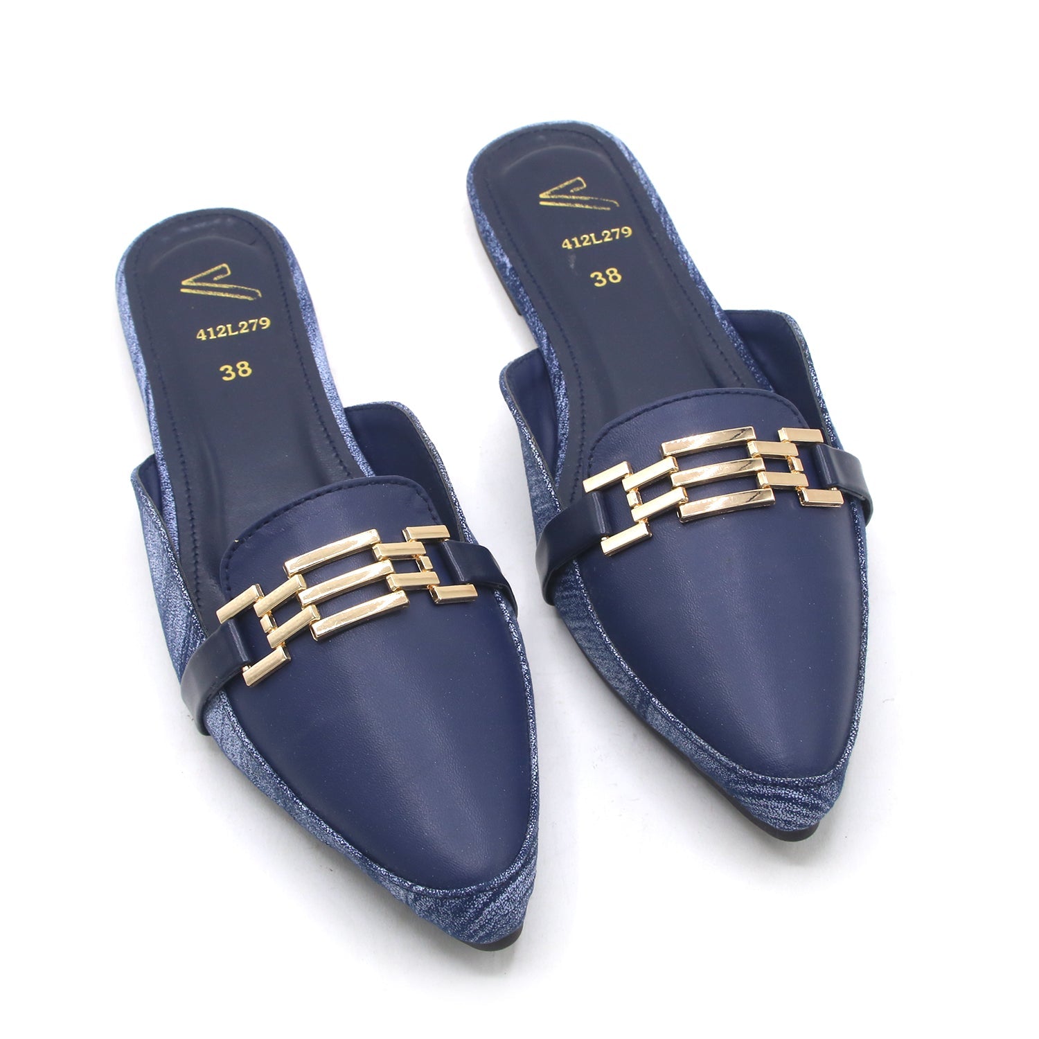 Women's Backless Pump - Navy, Women Backless Pumps, Chase Value, Chase Value