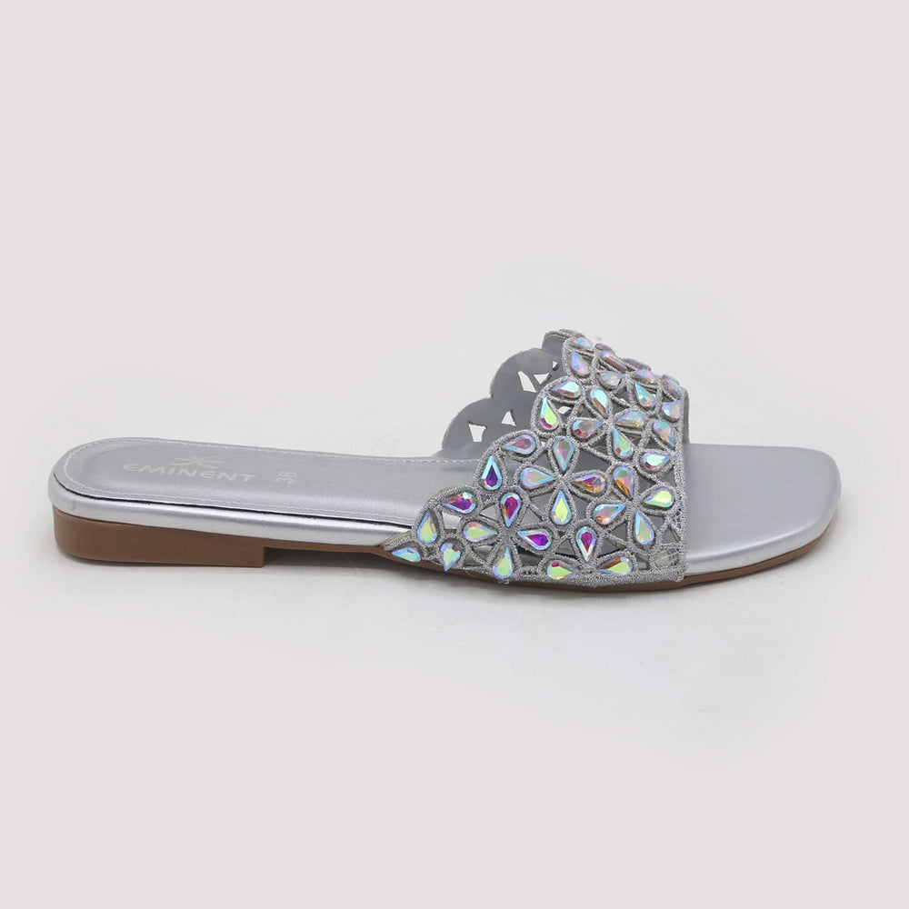 Women's Slippers - Silver, Women Slippers, Eminent, Chase Value