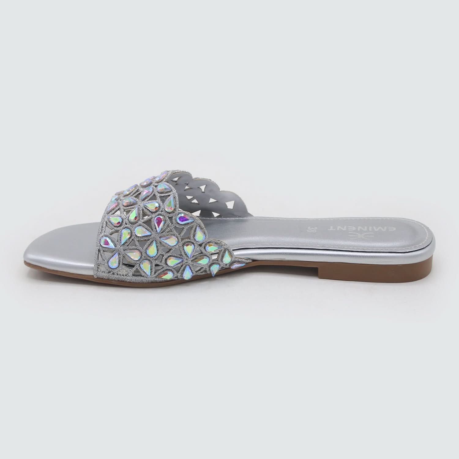 Women's Slippers - Silver, Women Slippers, Eminent, Chase Value
