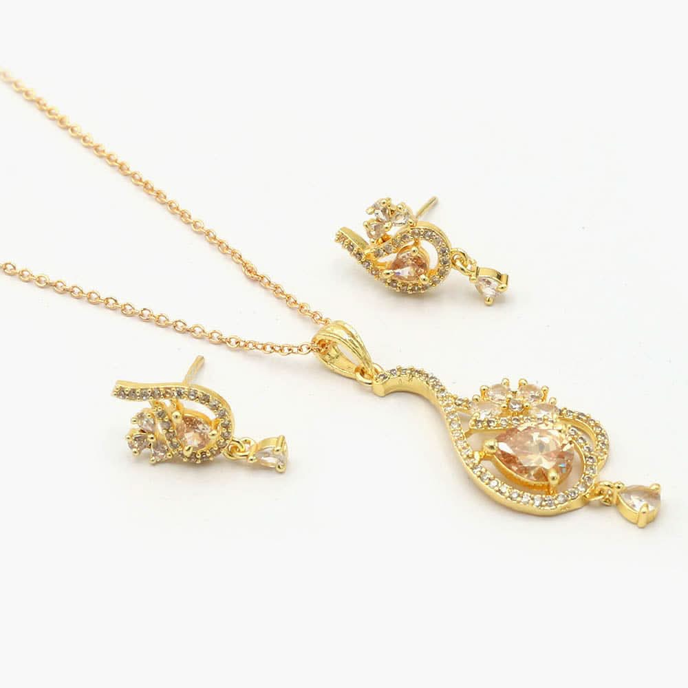 Women's Locket Set - Golden, Women Jewellery Set, Chase Value, Chase Value