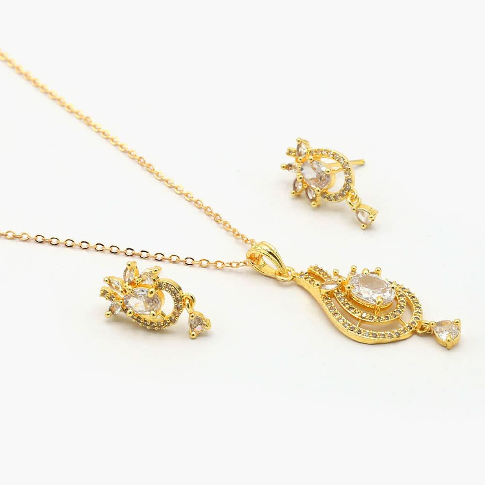 Women's Locket Set - Golden, Women Jewellery Set, Chase Value, Chase Value