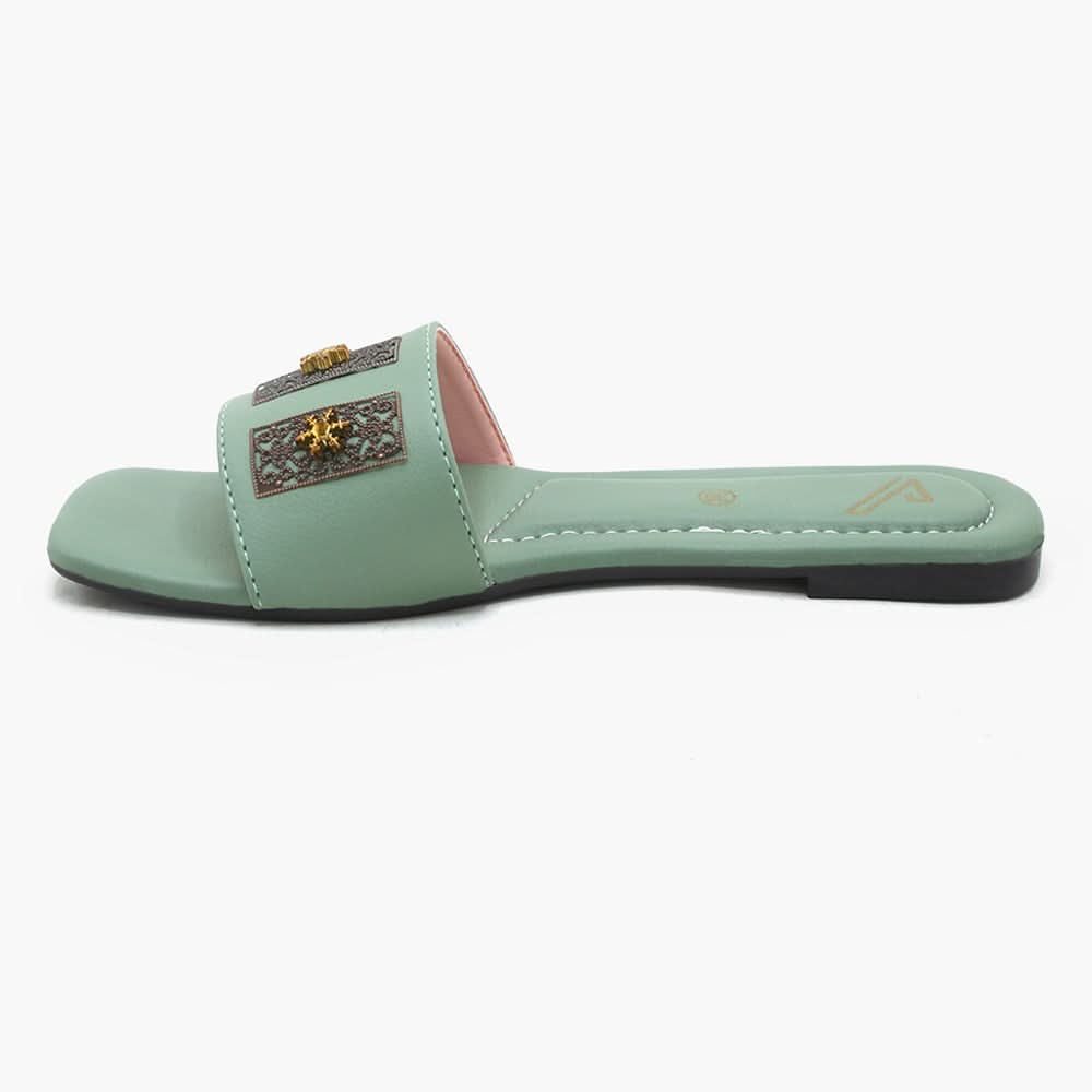 Women's Slipper - Green, Women Slippers, Chase Value, Chase Value