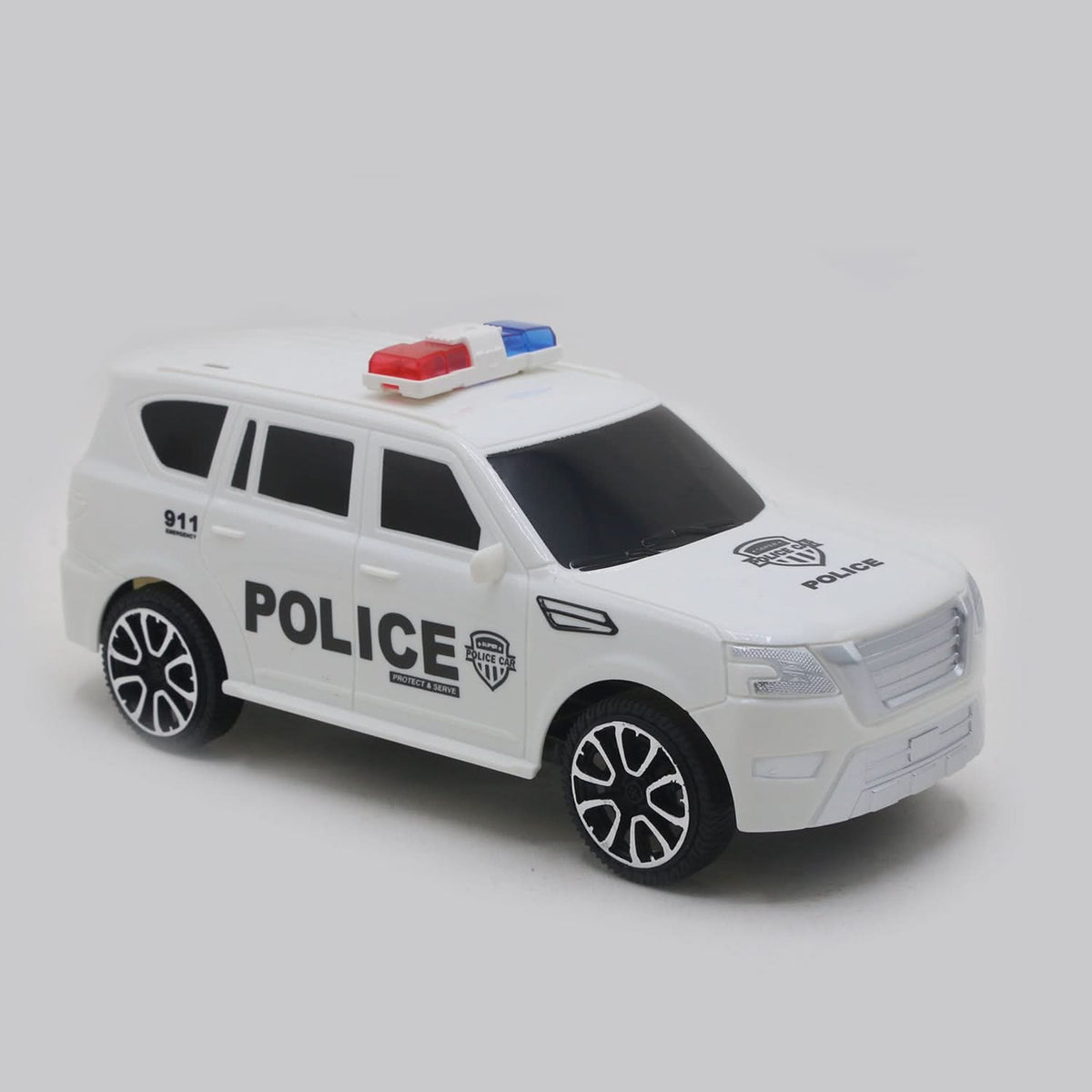 Police Jeep Law &amp; Order Friction Toy For Young - White, Die-Cast Model Car, Chase Value, Chase Value