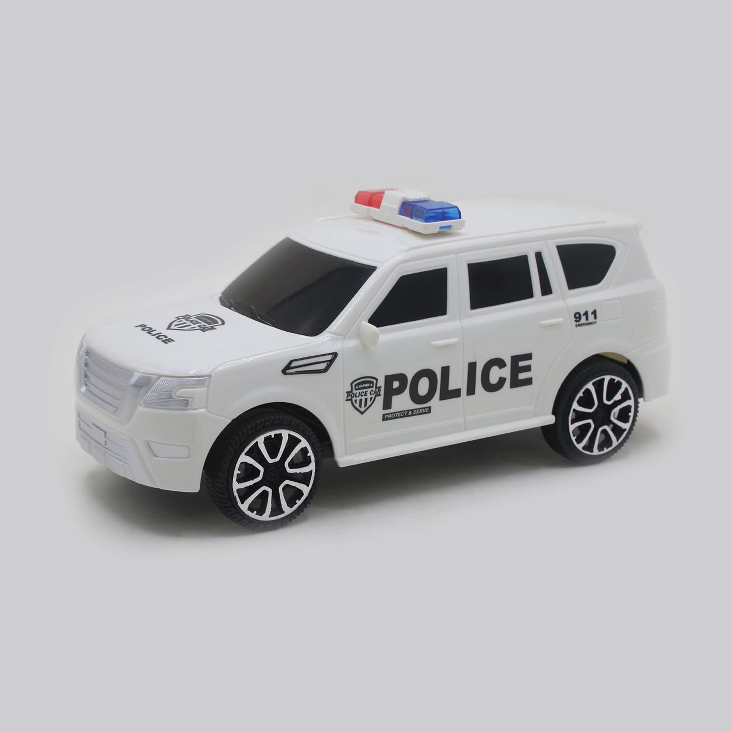 Police Jeep Law &amp; Order Friction Toy For Young - White, Die-Cast Model Car, Chase Value, Chase Value