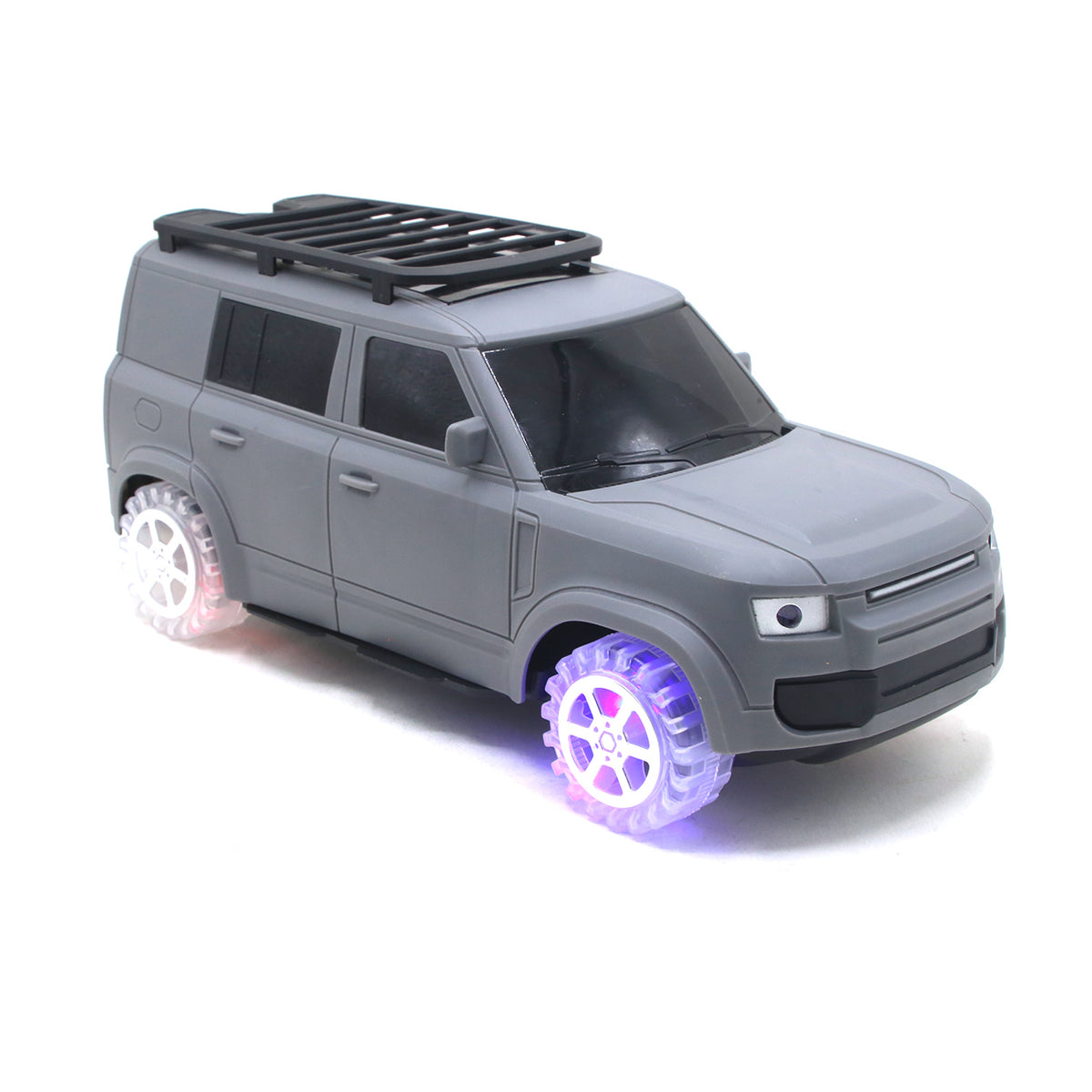 Friction Jeep Land Rover With Light Wheels - Grey, Die-Cast Model Car, Chase Value, Chase Value