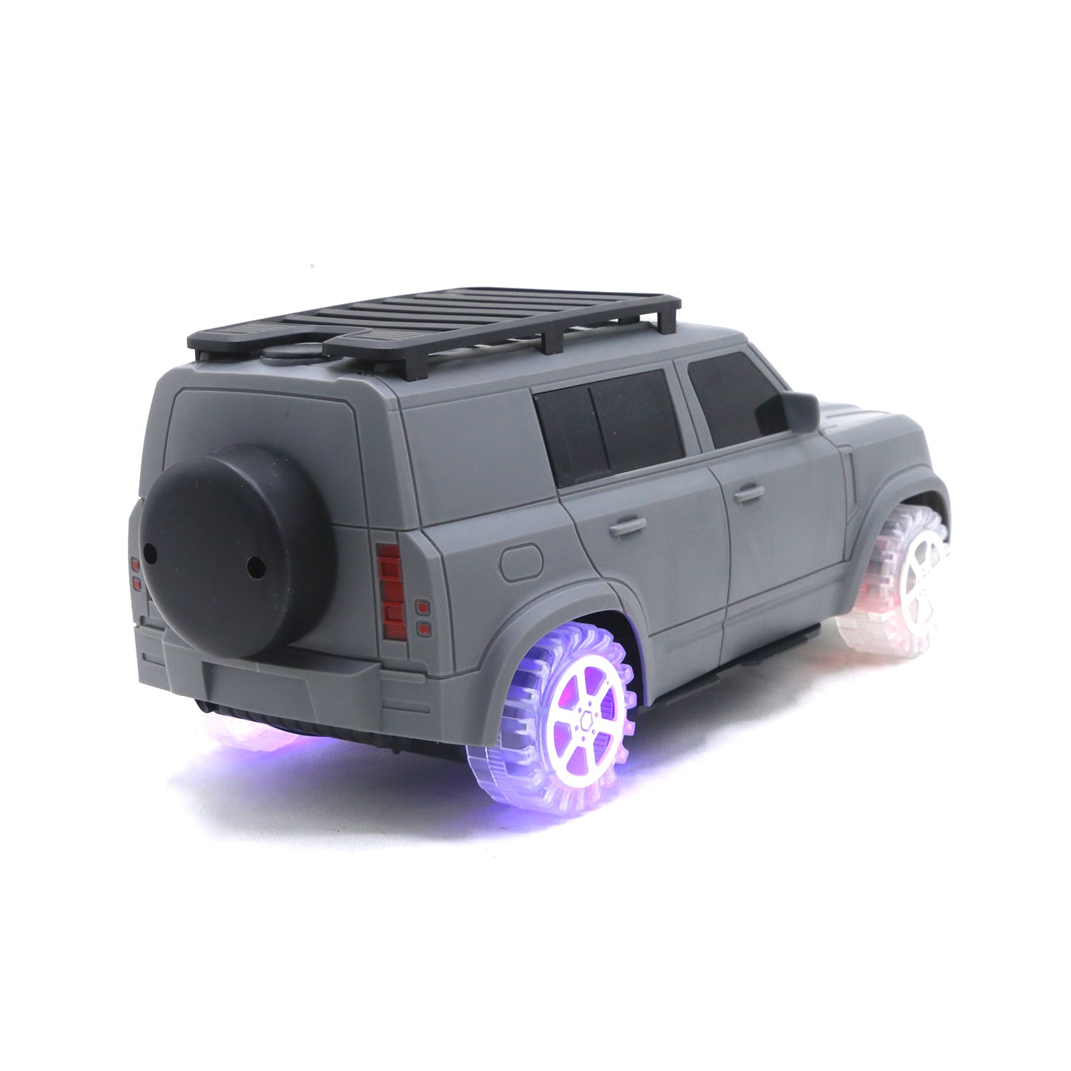 Friction Jeep Land Rover With Light Wheels - Grey, Die-Cast Model Car, Chase Value, Chase Value