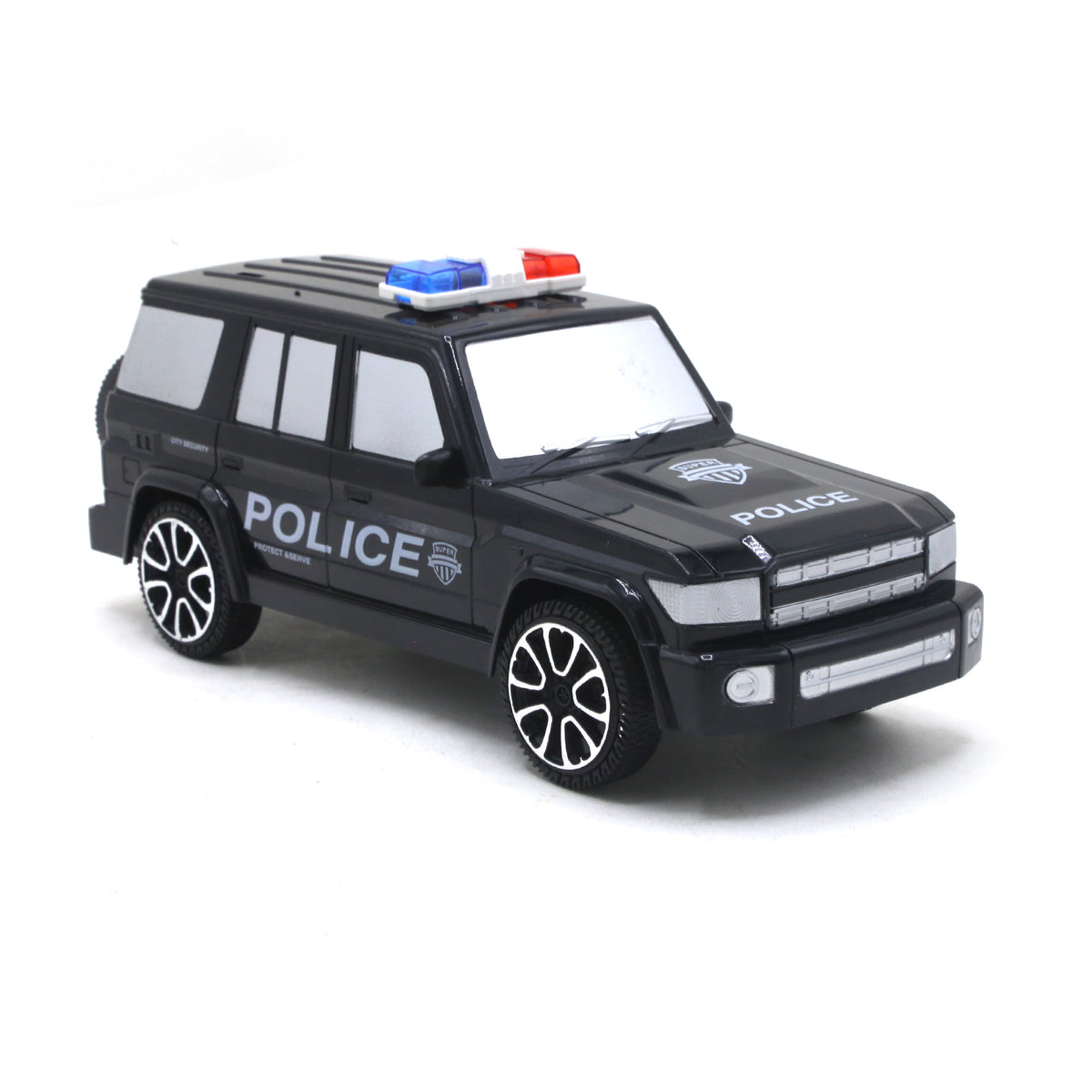 Friction Police Jeep Toyota For Kids - Black, Die-Cast Model Car, Chase Value, Chase Value