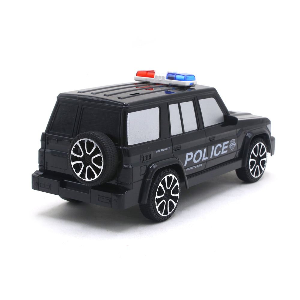 Friction Police Jeep Toyota For Kids - Black, Die-Cast Model Car, Chase Value, Chase Value