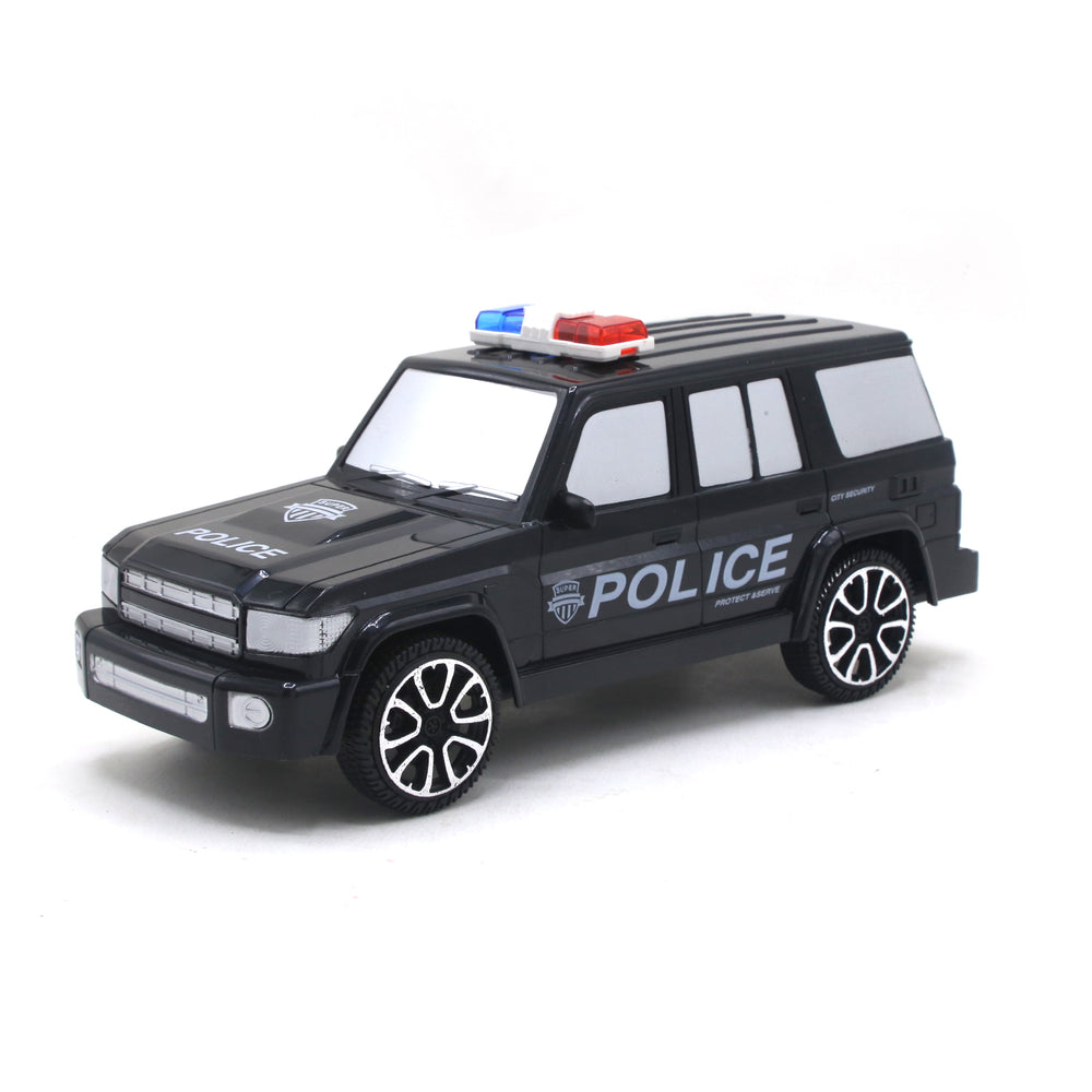 Friction Police Jeep Toyota For Kids - Black, Die-Cast Model Car, Chase Value, Chase Value