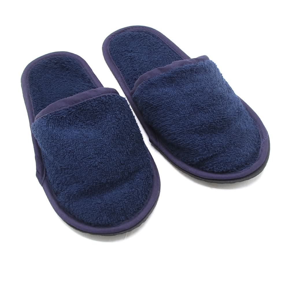 Velour Bed Room Slippers  - Navy Blue, Women Slippers, Chase Value, Chase Value