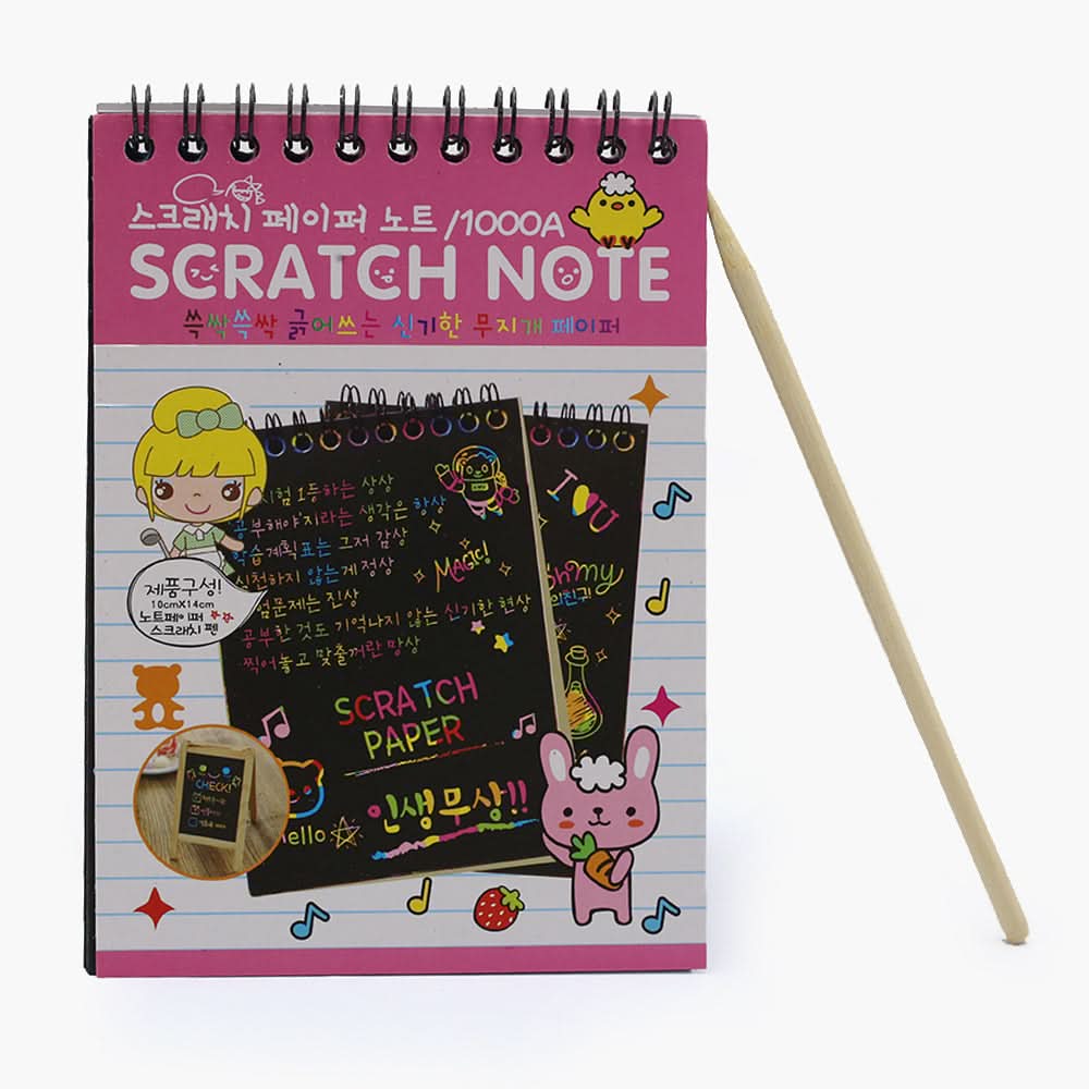 Scratch Book Small - Pink, Coloring Books, Chase Value, Chase Value