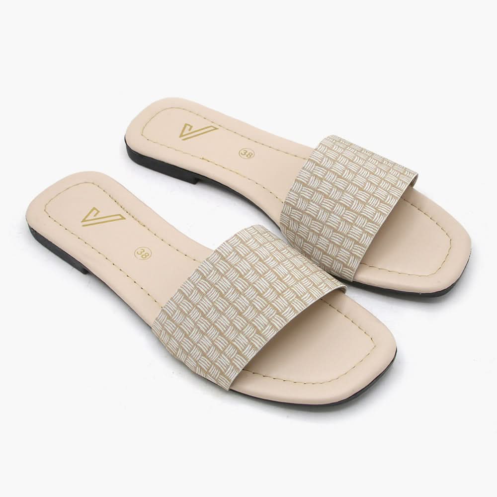 Women's Slipper - Beige, Women Slippers, Chase Value, Chase Value