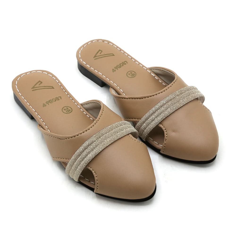 Girls Backless Pump - Fawn, Girls Backless Pump, Chase Value, Chase Value