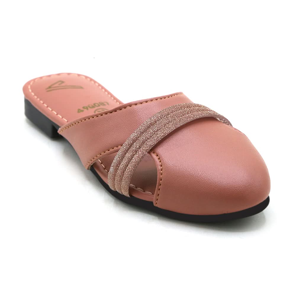 Girls Backless Pump - Peach, Girls Backless Pump, Chase Value, Chase Value