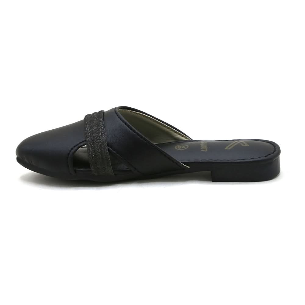 Girls Backless Pump - Black, Girls Backless Pump, Chase Value, Chase Value