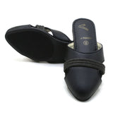 Girls Backless Pump - Black, Girls Backless Pump, Chase Value, Chase Value