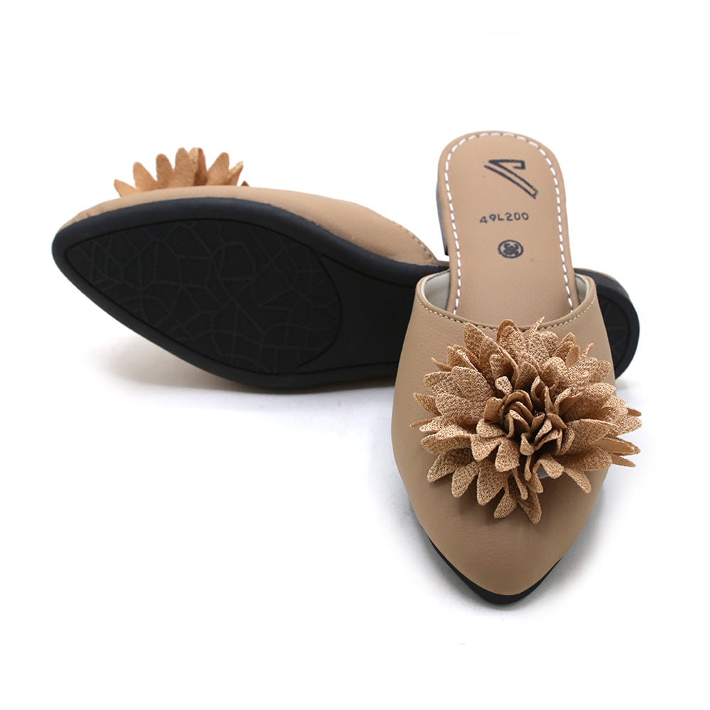 Valuable Women's Backless Pump - Fawn, Women Backless Pumps, Chase Value, Chase Value