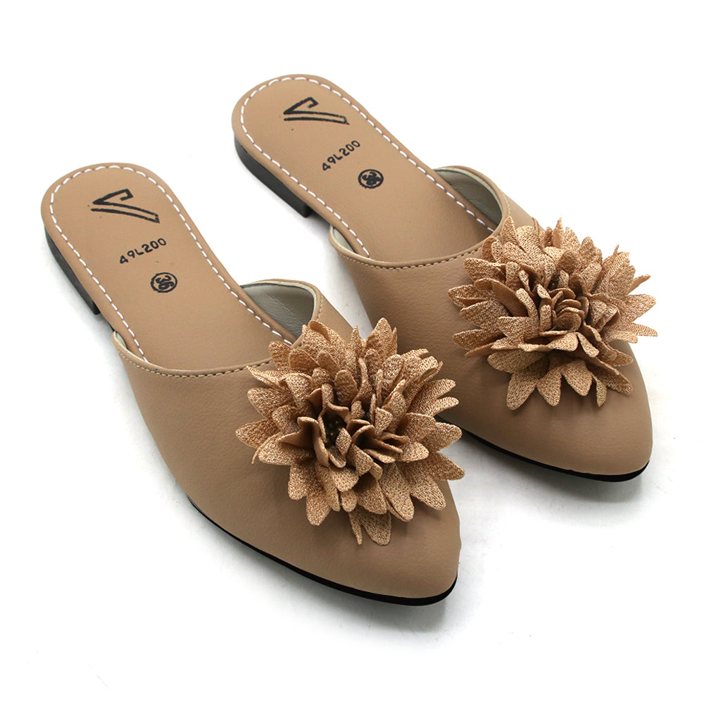 Valuable Women's Backless Pump - Fawn, Women Backless Pumps, Chase Value, Chase Value