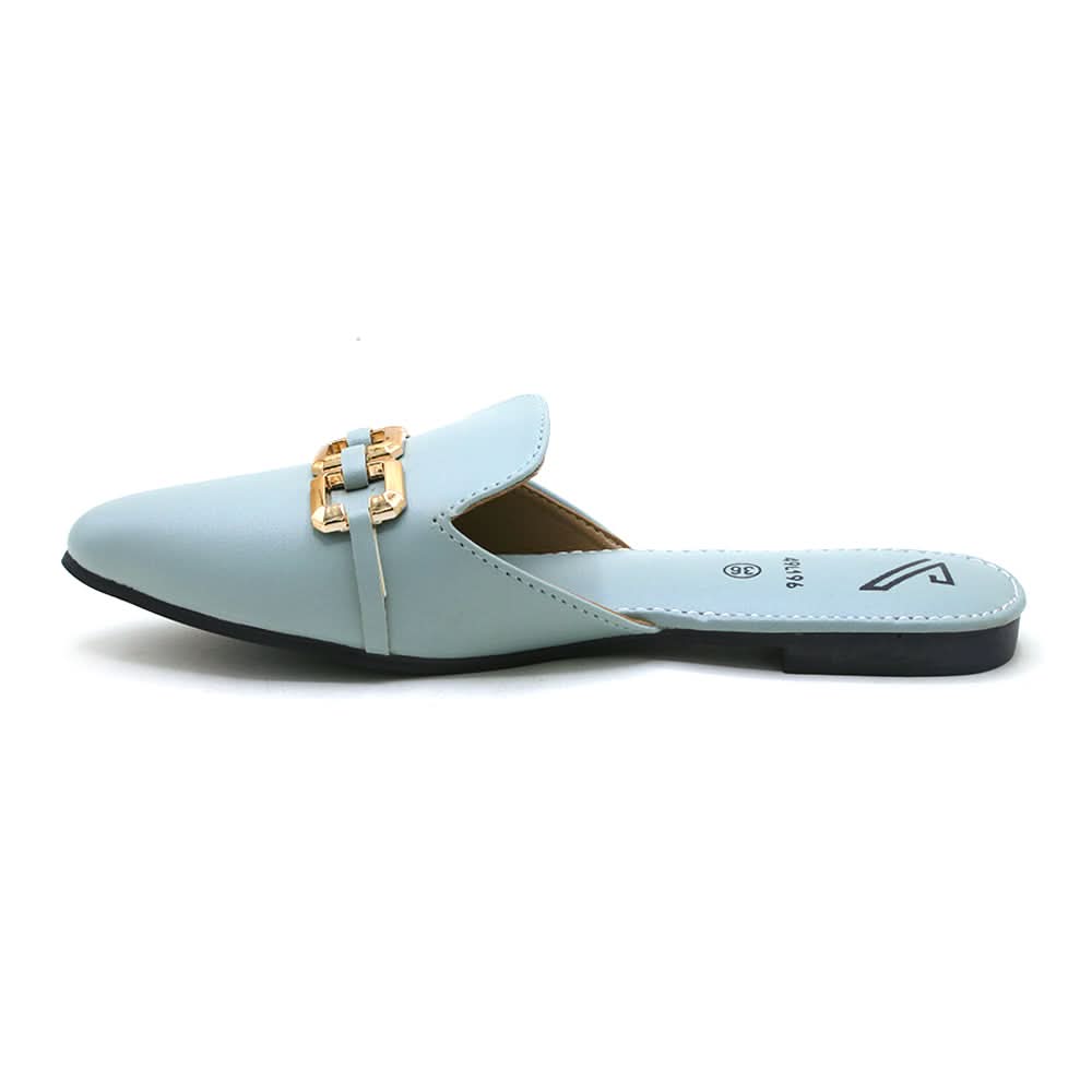 Valuable Women's Backless Pump - Light Green, Women Backless Pumps, Chase Value, Chase Value