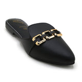 Valuable Women's Backless Pump - Black, Women Backless Pumps, Chase Value, Chase Value