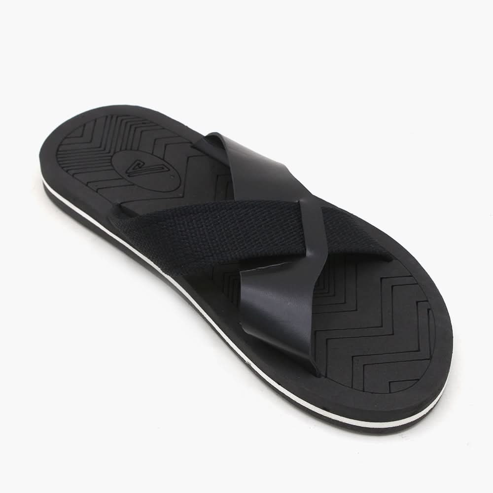 Men's Slipper - Black, Men's Slippers, Chase Value, Chase Value