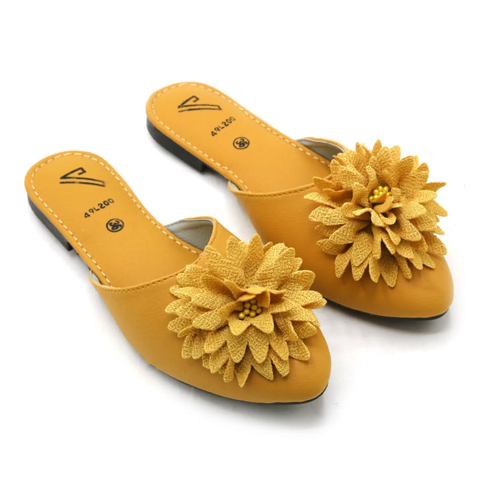 Valuable Women's Backless Pump - Yellow, Women Backless Pumps, Chase Value, Chase Value