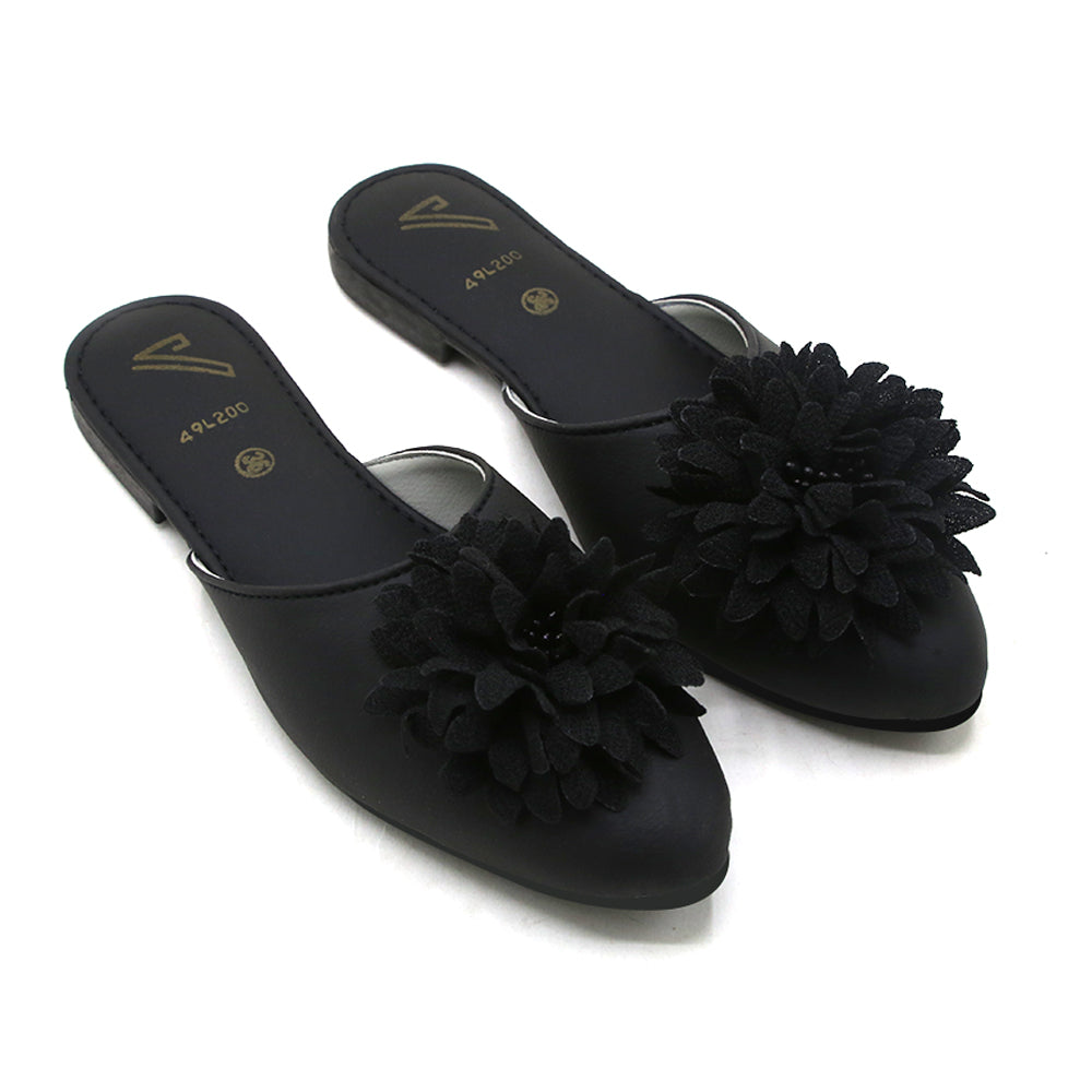 Valuable Women's Backless Pump - Black, Women Backless Pumps, Chase Value, Chase Value