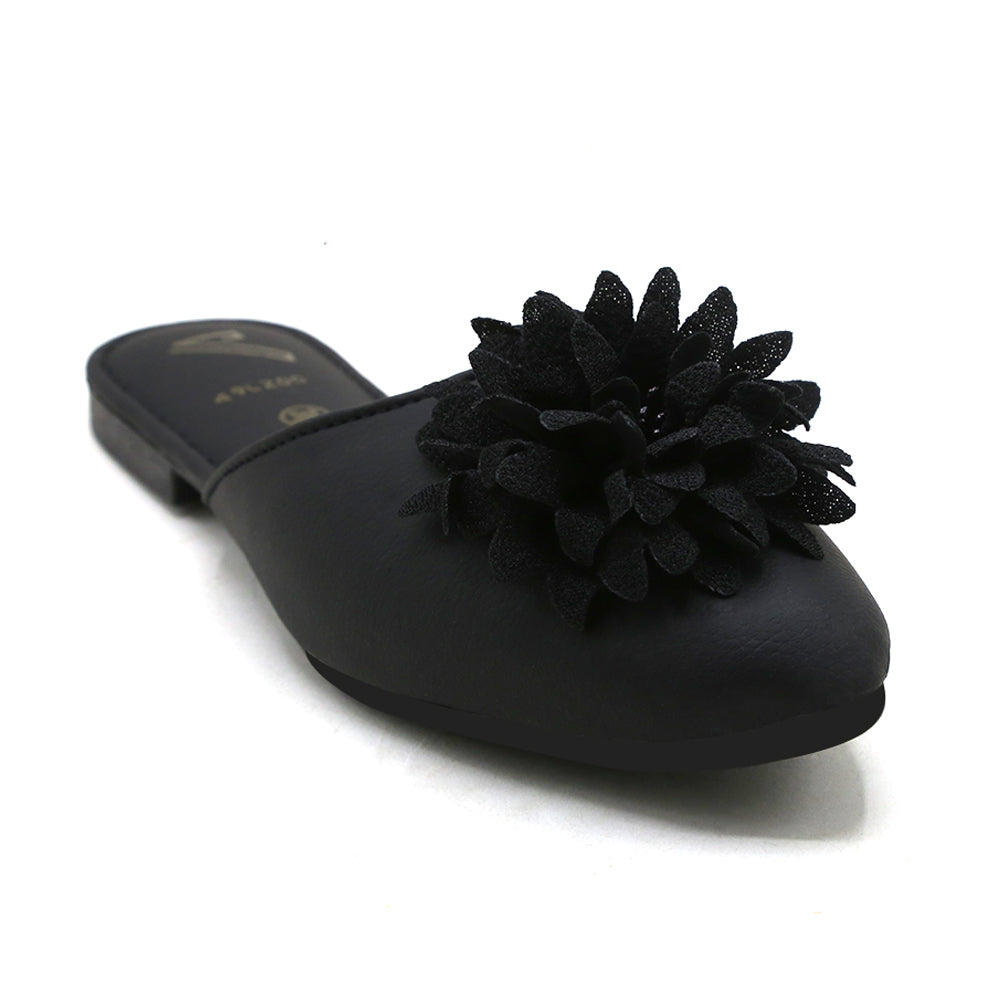 Valuable Women's Backless Pump - Black, Women Backless Pumps, Chase Value, Chase Value