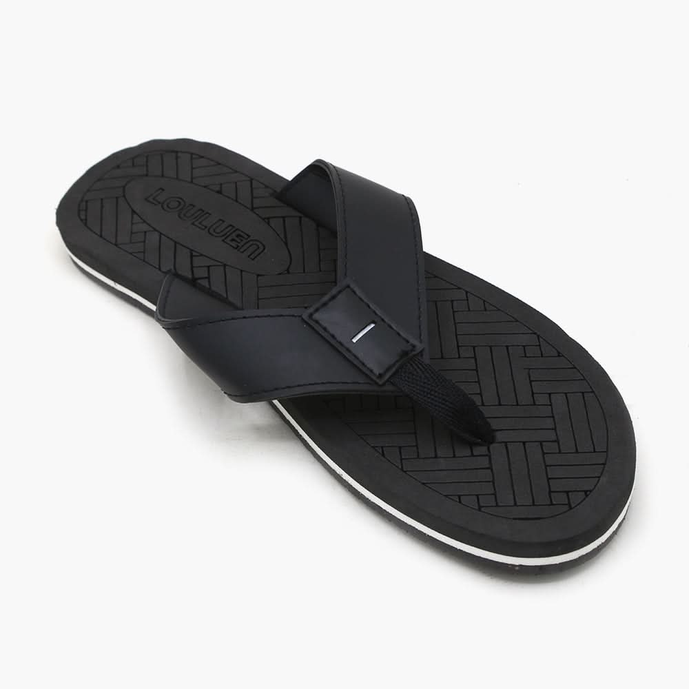 Men's Slipper - Black, Men's Slippers, Chase Value, Chase Value