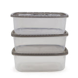Crisper Large Bowl Pack of 3 - Grey, Storage Boxes, Chase Value, Chase Value