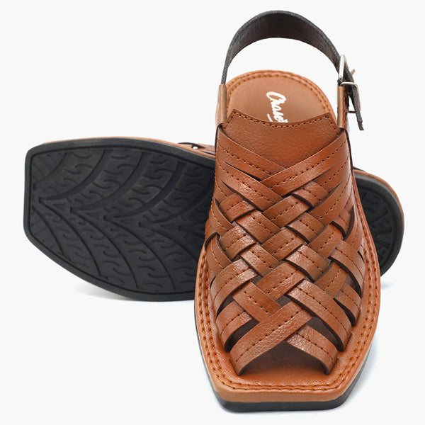 Boys Peshawari Sandal - Mustard, Boys Sandals, Chase Value, Chase Value