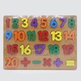Wooden Puzzle Number & Words Large - Multi Color, Board Games & Puzzles, Chase Value, Chase Value