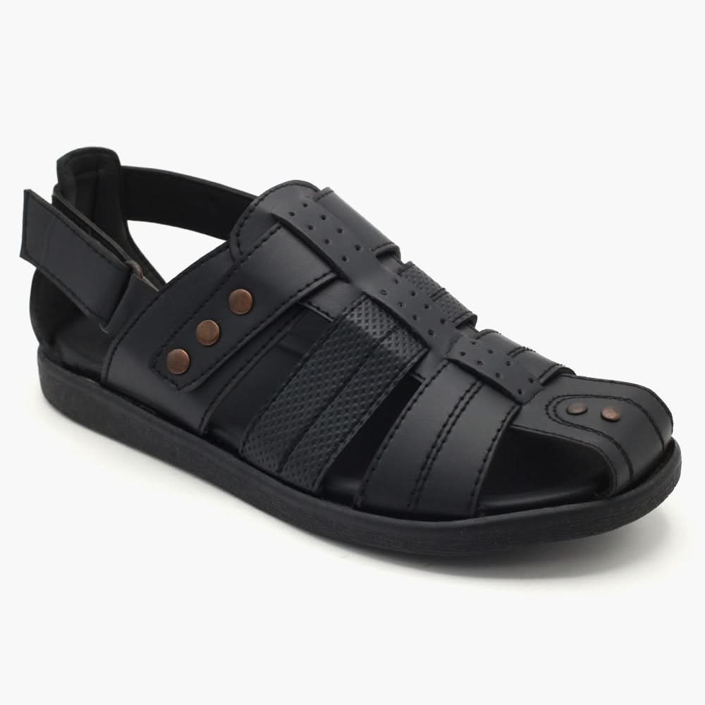 Men's Roman Sandal - Black, Men's Sandals, Chase Value, Chase Value