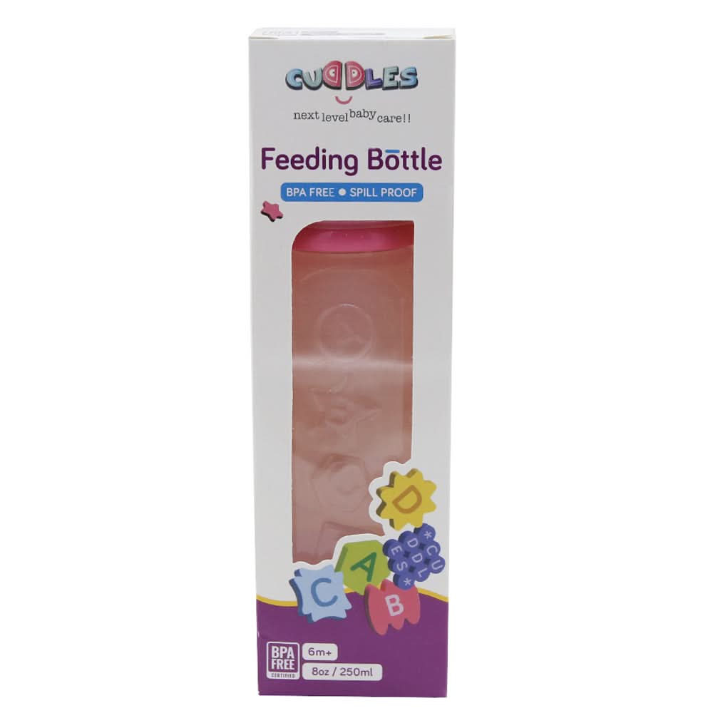 Cuddles Feeder Bottle 250ml - Pink, Feeding Supplies, Cuddles, Chase Value