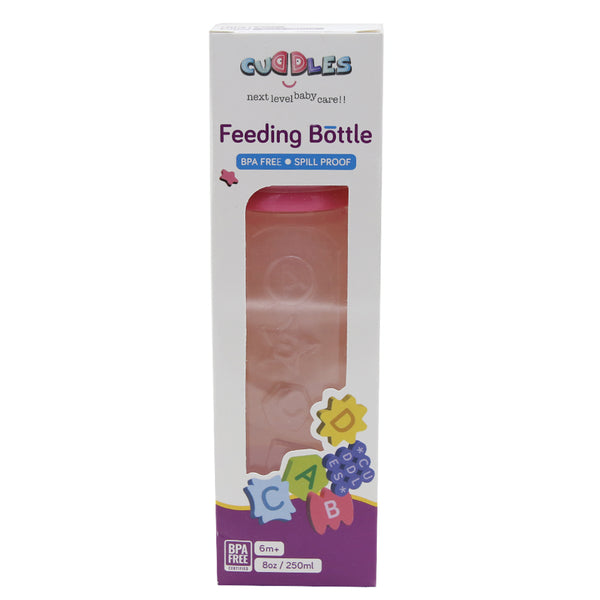 Cuddles Feeder Bottle 250ml - Pink