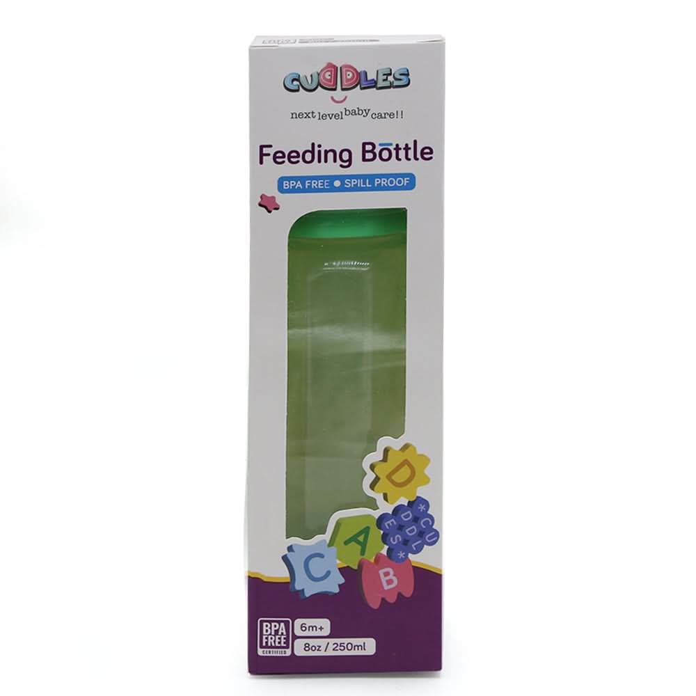 Cuddles Feeder Bottle 250ml - Green, Feeding Supplies, Cuddles, Chase Value