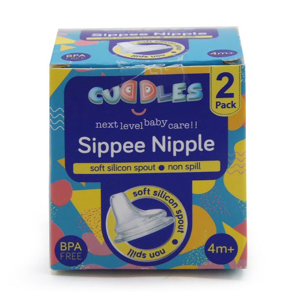 Cuddles Pack od 2 Sippee Nipple - White