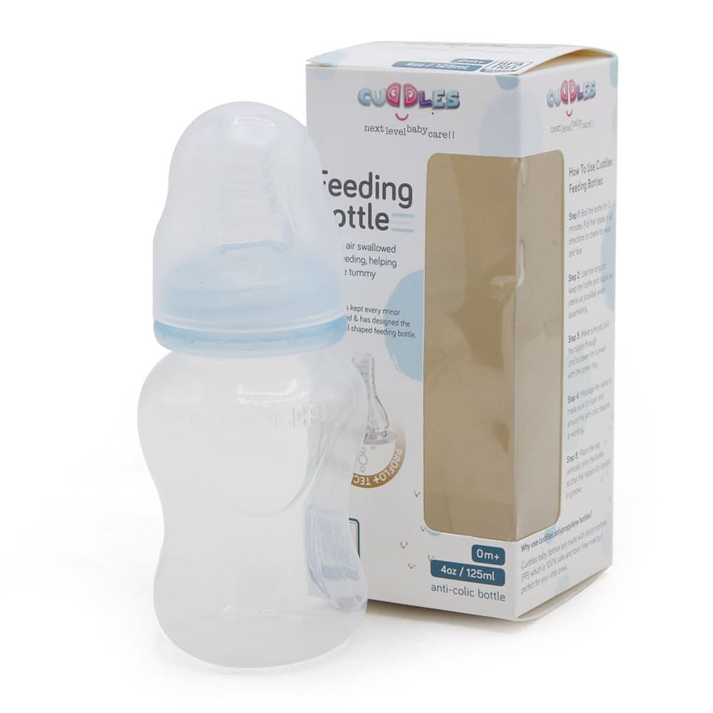 Cuddles Feeder Bottle 125ml - Blue, Feeding Supplies, Cuddles, Chase Value
