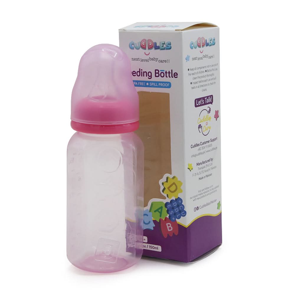 Cuddles Feeder Bottle 150ml - Pink, Feeding Supplies, Cuddles, Chase Value